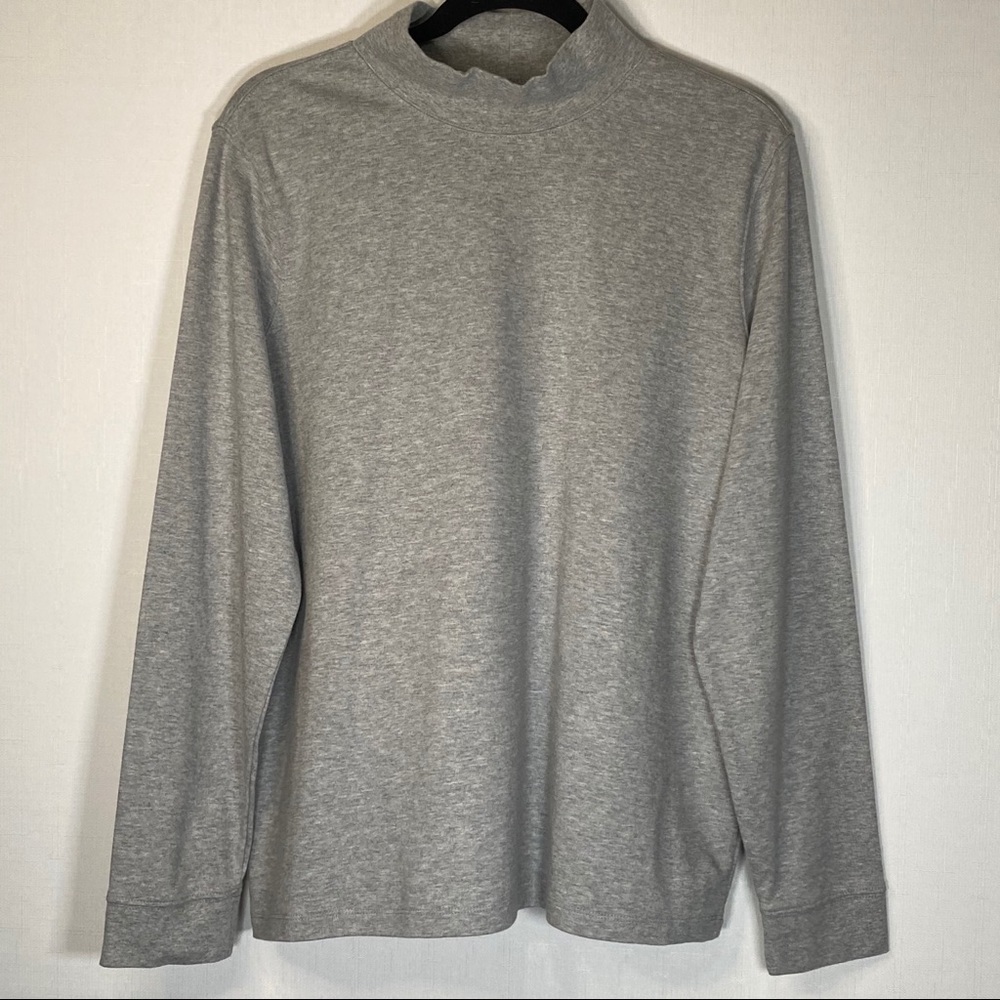 L.L. Bean Gray 100% Cotton Pullover Under Layer